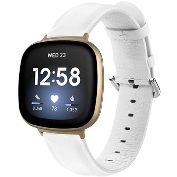 

BStrap Leather Lux pro Fitbit Versa 3, white