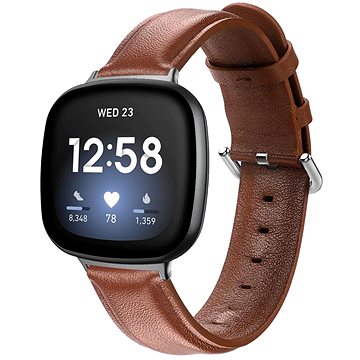 

BStrap Leather Lux pro Fitbit Versa 3, brown