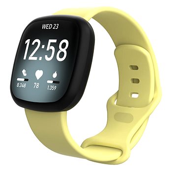 

BStrap Silicone pro Fitbit Versa 3 yellow, velikost L