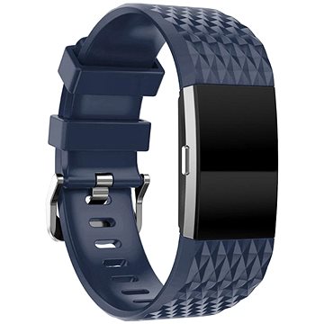 

BStrap Silicone Diamond pro Fitbit Charge 2 dark blue, velikost L