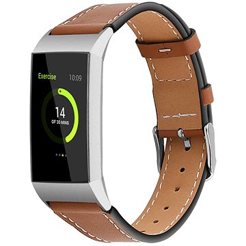 

BStrap Leather Italy pro Fitbit Charge 3 / 4 coffee, velikost S