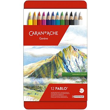 

CARAN D'ACHE Pablo 12 barev v kovovém boxu