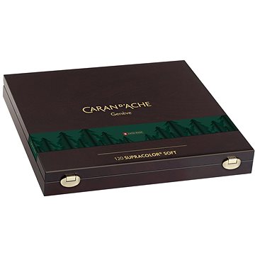 Caran D'ache Supracolor Aquarelle 120 barev v dřevěném boxu