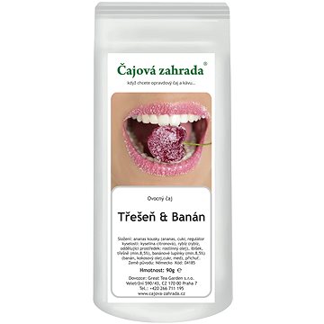 

Čajová zahrada - Třešeň & Banán - ovocný čaj, 500 g