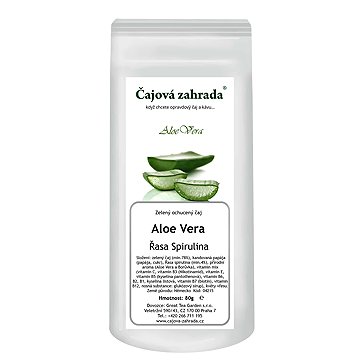 

Čajová zahrada - Aloe Vera & Řasa Spirulina - zelený ochucený čaj, 80 g