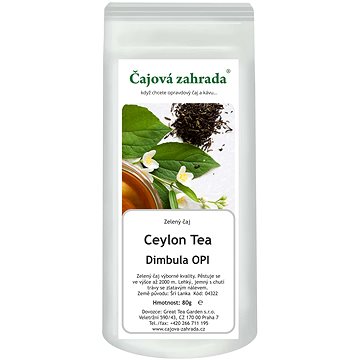 

Čajová zahrada - Ceylon Dimbula OPI Green - zelený čaj, 80 g