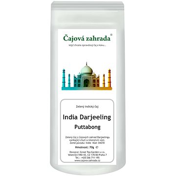 

Čajová zahrada - India Darjeeling Puttabong Green - zelený čaj, 70 g