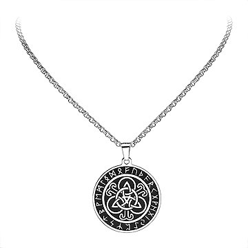 

Camerazar Pánský náhrdelník Vegvisir Nordic, stříbrná barva, slitiny kovů, průměr přívěsku 3,2 cm