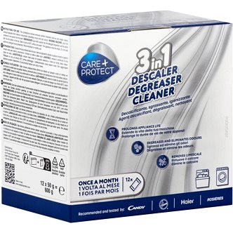 

CARE + PROTECT Odstraňovač vodního kamene a odmašťovač 3v1 12 sáčků