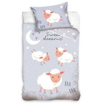 

Carbotex Povlečení bavlna do postýlky Ovečky Sweet Dreams 100 × 135, 40 × 60 cm