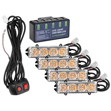 

Carmotion Výstražné LED světlo, oranžové, set 4 ks