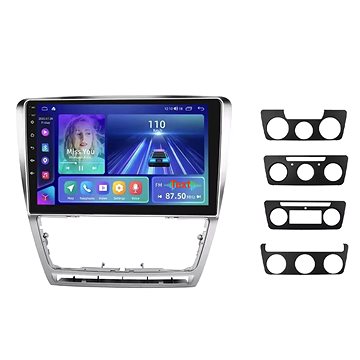 

Ossuret 10" Autorádio pro Škoda Octavia II 2, GPS navigace, WiFi, USB - stříbrný rámeček
