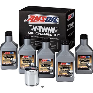 

AMSOIL V-Twin Oil Change Kit, 4,73l - sada pro výměnu oleje pro motocykly