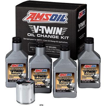 

AMSOIL V-Twin Oil Change Kit, 3,78 l - sada pro výměnu oleje pro motocykly