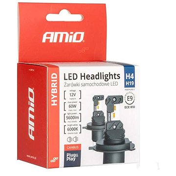 AMIO LED žárovky H4 12V 2800 lm HYBRID, 2 ks