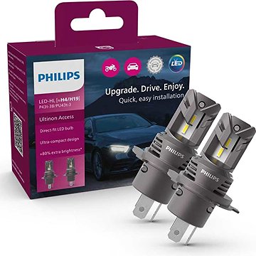 Philips LED H4/H19 12V 20W P43t-38/PU43t-3 Ultinon, 2 ks