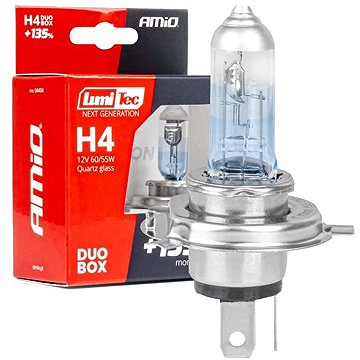 Amio LumiTec H4 12V 60/55 W + 135% 2 ks