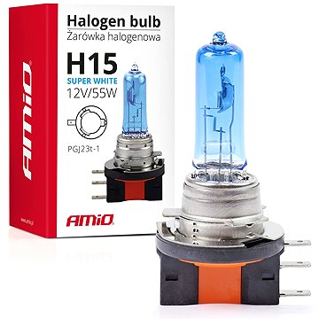 AMIO Žárovka H15 12V 15/55 W PGJ23t-1 Super White