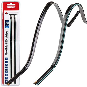 Amio LED pásky do auta 12V, boční, modré, 2 × 30 cm