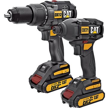 

Caterpillar Bezuhlíková sada 2v1, příklepová vrtačka a příklepový šroubovák, DX12K