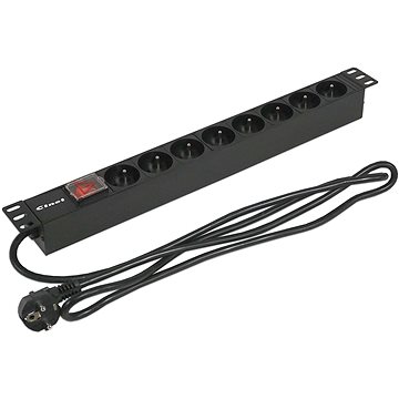 

CTnet 19“ Panel 8 × 230V 16A s vypínačem 1U