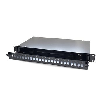 CTnet 19" optická police 24 SC/LC/E2000 výsuvná