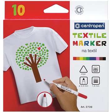 CENTROPEN značkovač 2739 na textil 10 ks