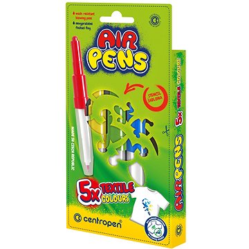 CENTROPEN Air Pens 1539, foukací, na textil, balení 5 ks