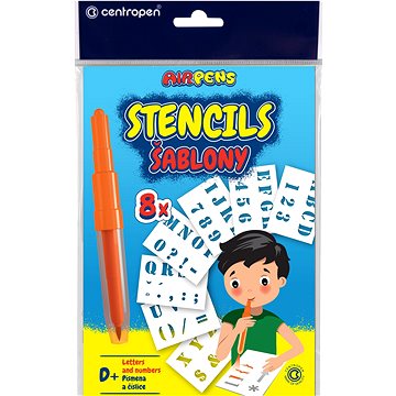 

CENTROPEN šablony k foukacím fixům 9996 D + písmena, číslice