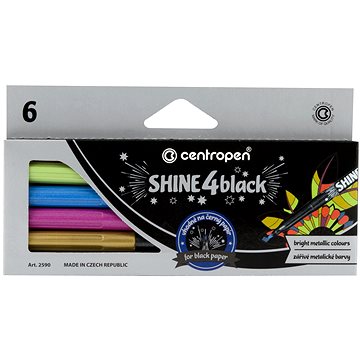 

CENTROPEN značkovač 2590 Metallic 6 ks pro Antistress omalovánky