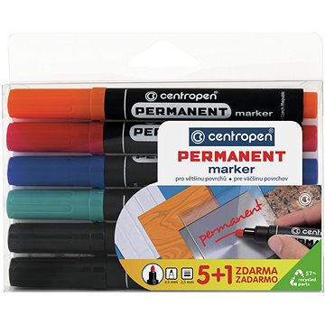CENTROPEN značkovač permanentní 8566 5+1 ks