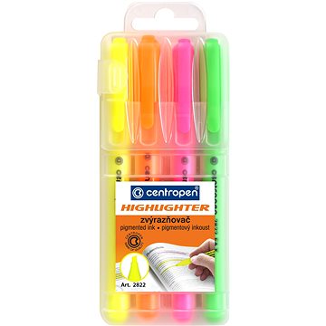 

CENTROPEN zvýrazňovač 2822 4 ks