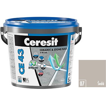 

Ceresit Spárovací hmota CE 43 Grand'Elit Šedá, 5 kg