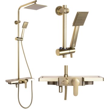

REA Bravo Sprchový set, brush gold (REA-P4121)
