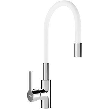 

MEXEN Flex Dřezová baterie, chrom / bílá (670900-02)
