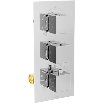 

MEXEN Cube Termostatická baterie sprcha /vana 3-chrom výstup (77503-00)