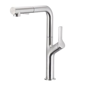 

KFA DUERO DESIGN Dřezová baterie s otočnou vytahovací sprchou a přepínáním, INOX (6623-220-22)