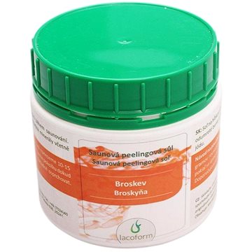 

LACOFORM Pleťový peeling - sůl do sauny, broskev 500 g