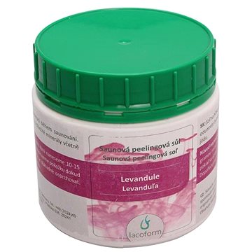 

LACOFORM Pleťový peeling - sůl do sauny, levandule 500 g