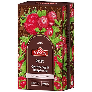 

Hyson Cranberry & Raspberry, černý čaj (20 sáčků)