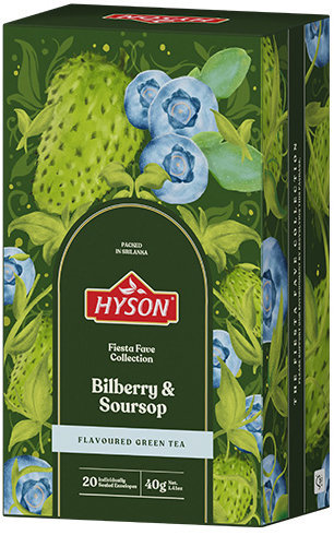 

Hyson Bilberry & Soursop, zelený šaj (20 sáčků)