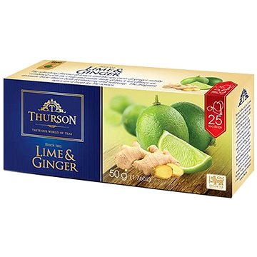 

Thurson Lime & Ginger, černý čaj (25 sáčků)