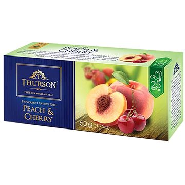 

Thurson Peach & Cherry, zelený čaj (25 sáčků)