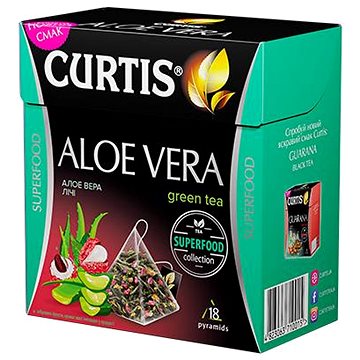 Curtis Aloe Vera, zelený čaj (18 sáčků) - Čaj