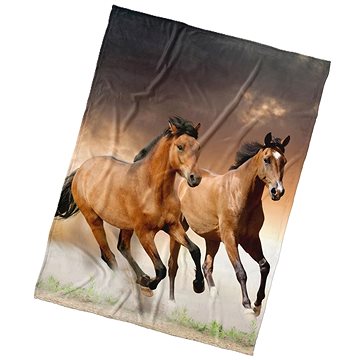 

Kaptan Mikroplyšová deka Koně Hnědáci 150 × 200 cm