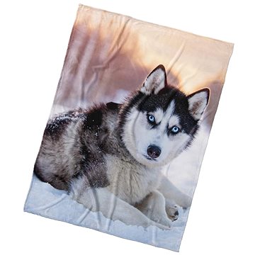 

Kaptan Mikroplyšová deka Pes Sibiřský Husky 150 × 200 cm