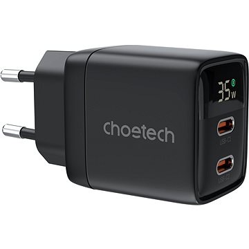 

ChoeTech PD35W Dual Type-C GAN PD35W Wall Charger, black