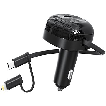 

ChoeTech 81W USB-C+USB-A car charger with C+L Interface Stretchable cable