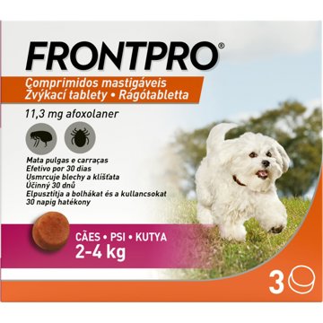 

Frontpro 11.3 mg 2-4 kg 3 žvýkací tablety