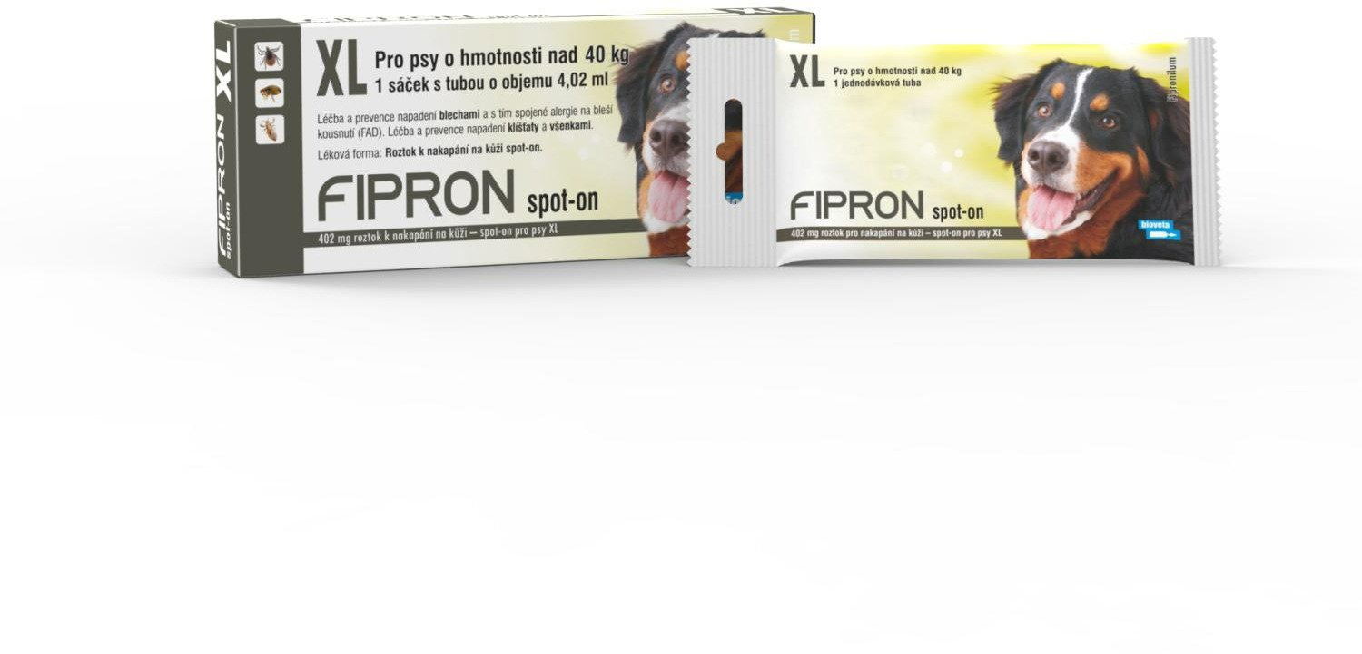 

Bioveta Fipron 402 mg spot-on pro psy XL 1 × 4,02 ml